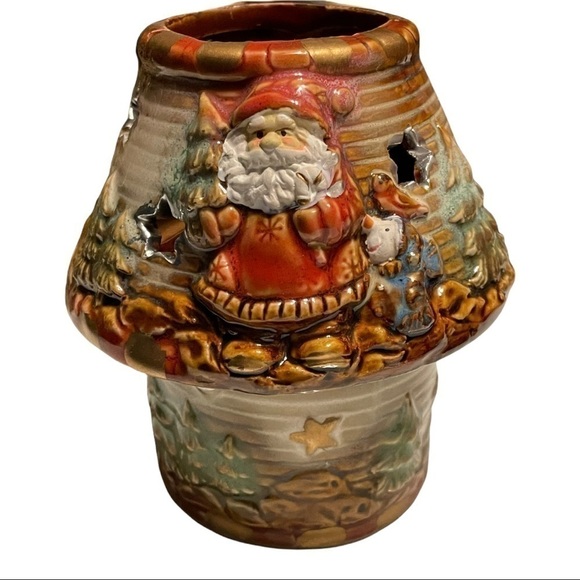 SANTA tea lamp-2 pc, Potter’s Garden - Picture 1 of 10